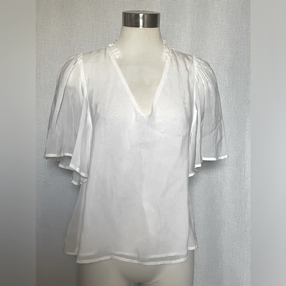 Maven West flutter sleeve top